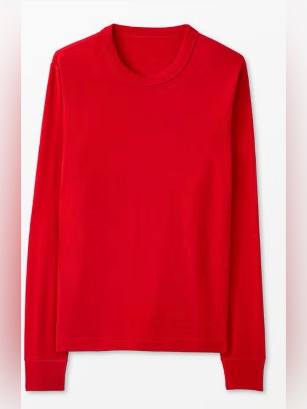 Hanna Andersson Adult Long John Top In Organic Cotton Ribbon Red Size M
